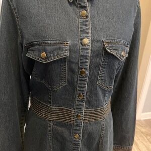 Deja Bleu denim button-down A-line dress women's medium boho Y2K 90svibes